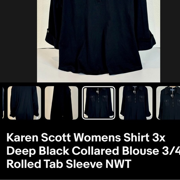 Karen Scott 100%cotton shirt sz. 2X - Picture 8 of 8